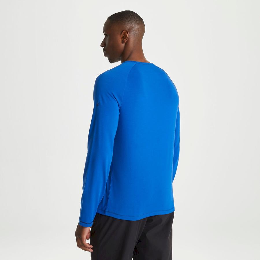 Craghoppers First Layer Long-Sleeved T-shirts Herre Blå | DSX2289EJ