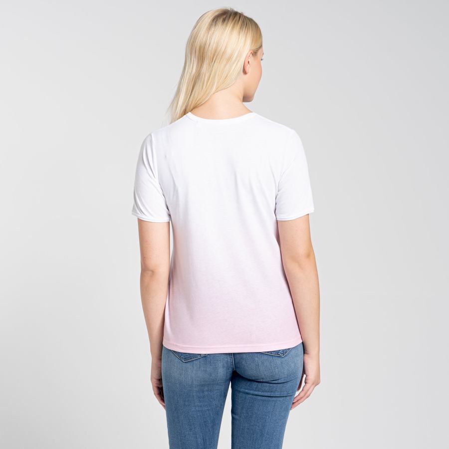 Craghoppers Ilyse Kort Sleeved T-shirts Dame Lyserød | SOQ381JB