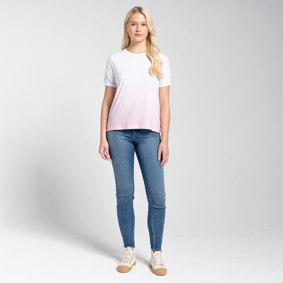 Craghoppers Ilyse Kort Sleeved T-shirts Dame Lyserød | SOQ381JB