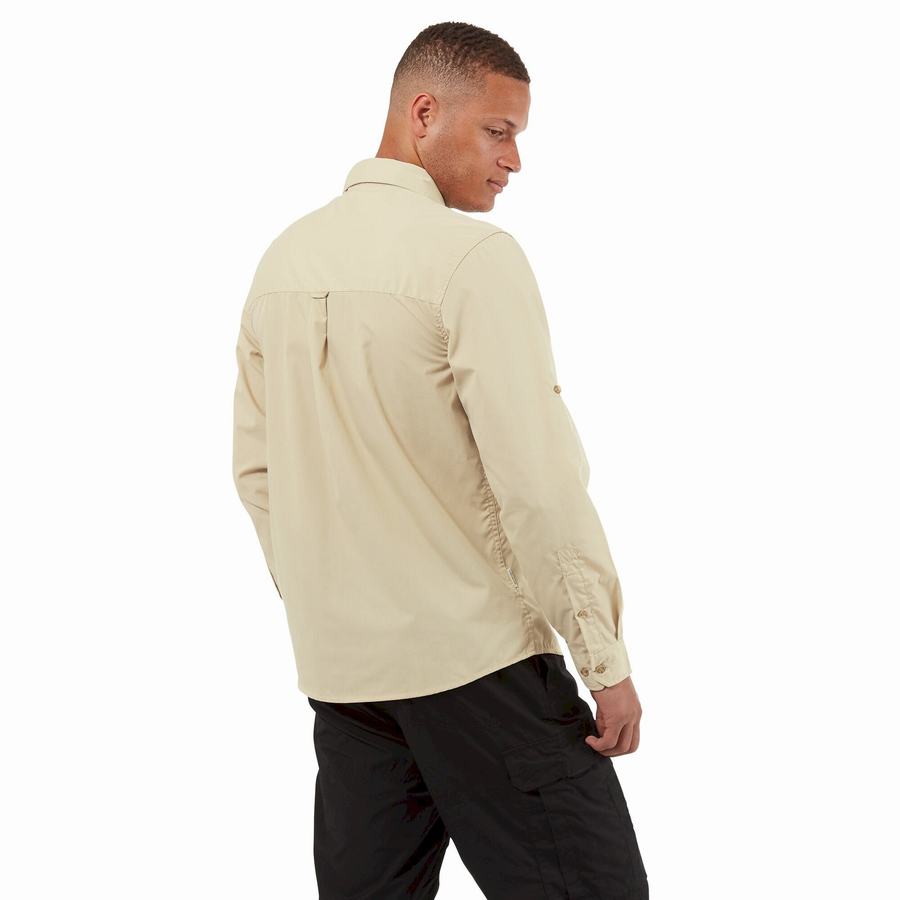 Craghoppers Kiwi Boulder Long Sleeved Skjorter Herre Beige | WLW1742VW