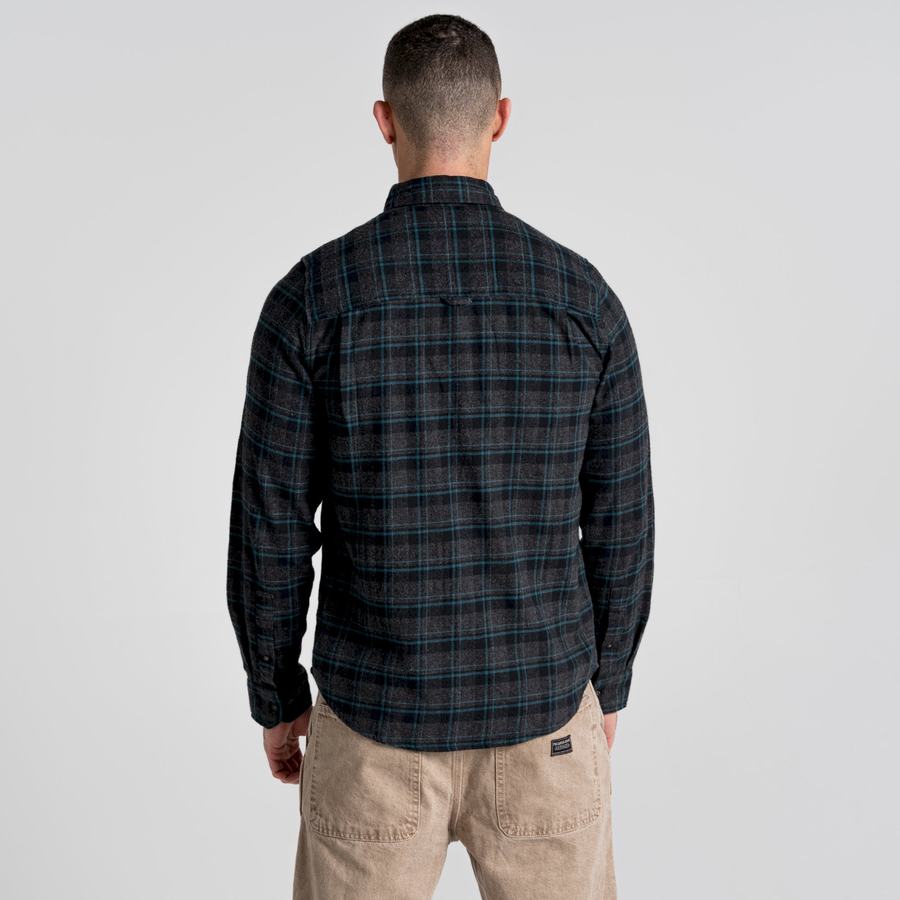 Craghoppers Kiwi IV Long Sleeved Check Skjorter Herre Sort | OWU9147SV