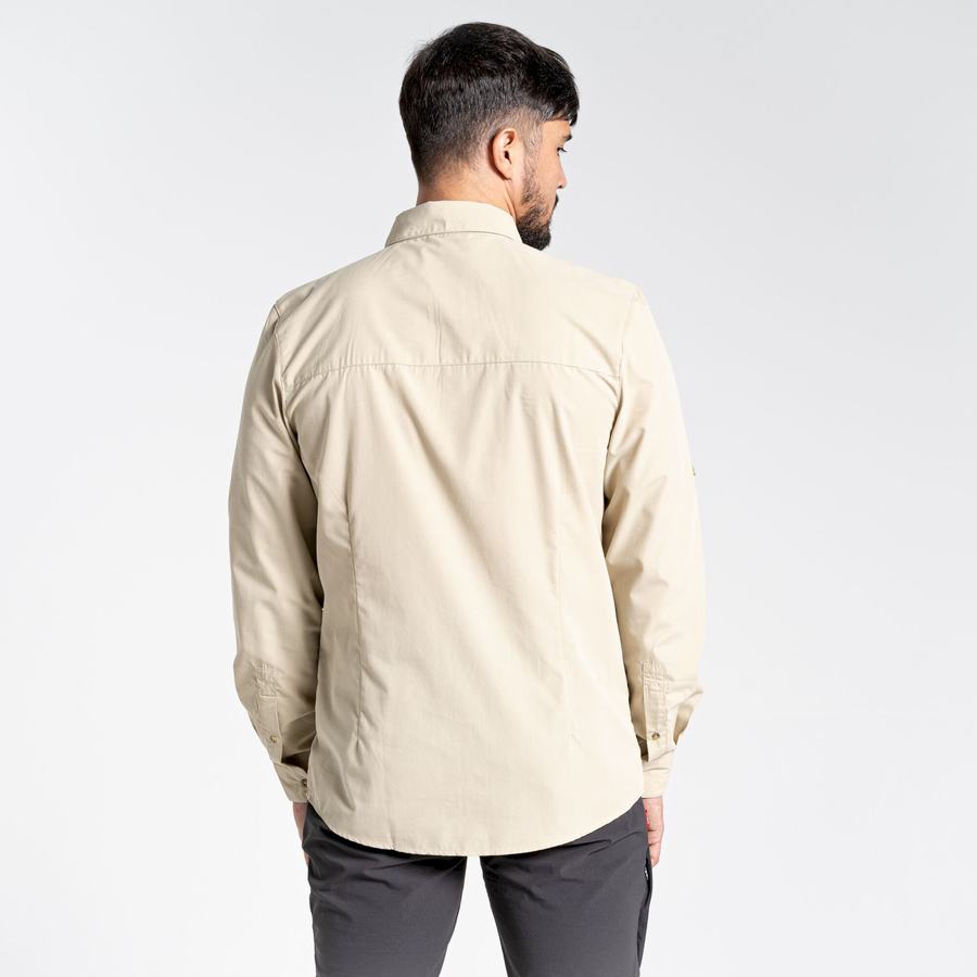 Craghoppers Kiwi Ridge Long Sleeved Skjorter Herre Beige | TBL3595RF