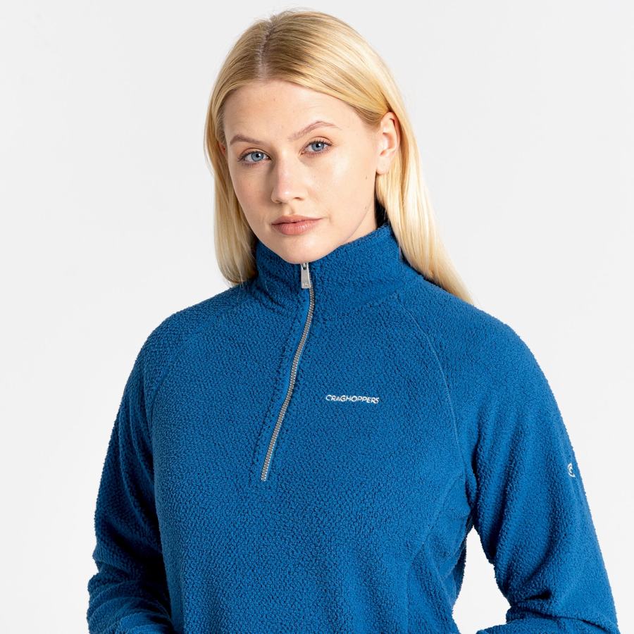 Craghoppers Lilian Half Zip Trøjer Dame Blå | NKS9573YW