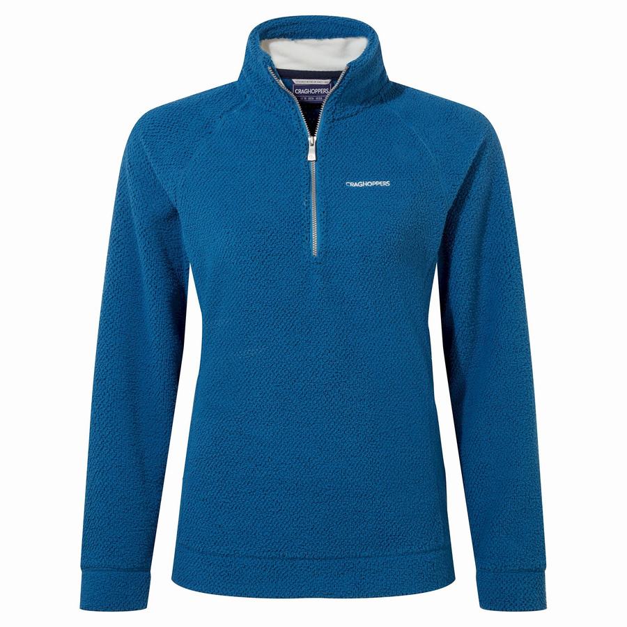 Craghoppers Lilian Half Zip Trøjer Dame Blå | NKS9573YW