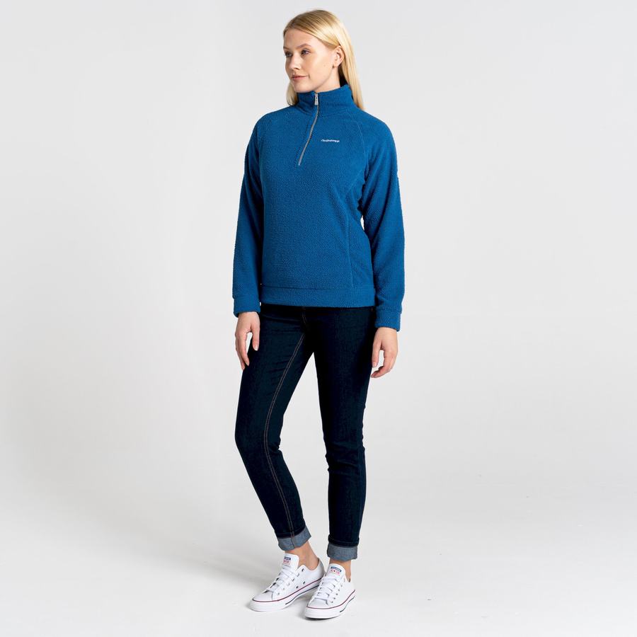 Craghoppers Lilian Half Zip Trøjer Dame Blå | NKS9573YW