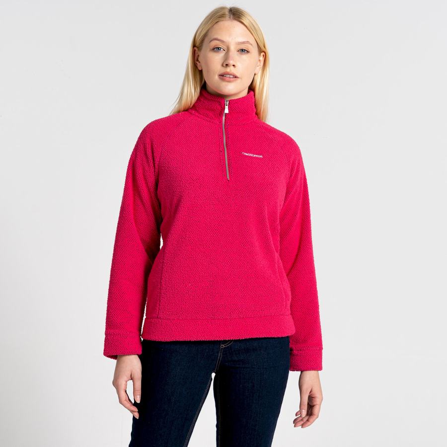 Craghoppers Lilian Half Zip Trøjer Dame Lilla Blomster | TYY6446NV