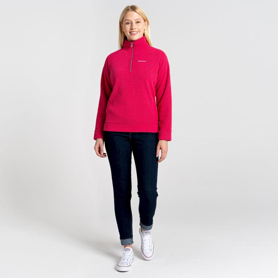 Craghoppers Lilian Half Zip Trøjer Dame Lilla Blomster | TYY6446NV