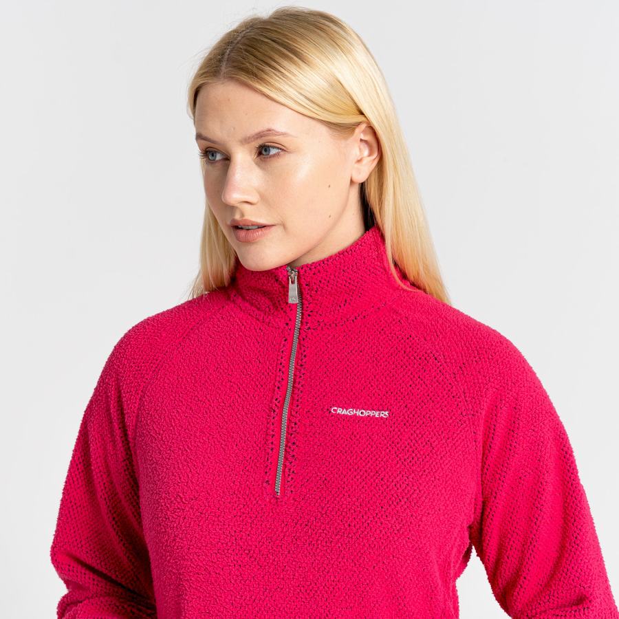 Craghoppers Lilian Half Zip Trøjer Dame Lilla Blomster | TYY6446NV