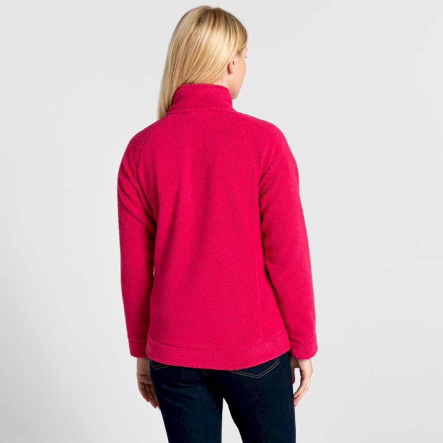 Craghoppers Lilian Half Zip Trøjer Dame Lilla Blomster | TYY6446NV