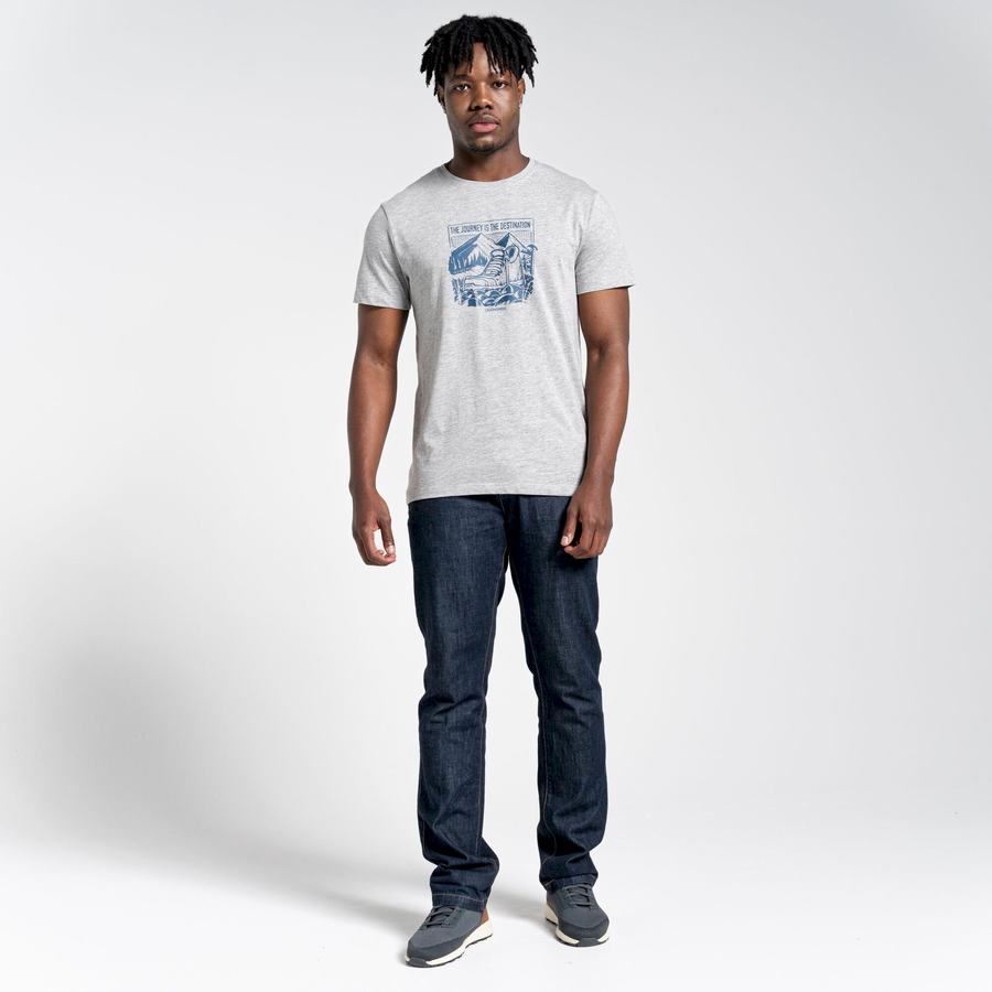 Craghoppers Lugo Kort Sleeved T-shirts Herre Grå | EJG681XZ