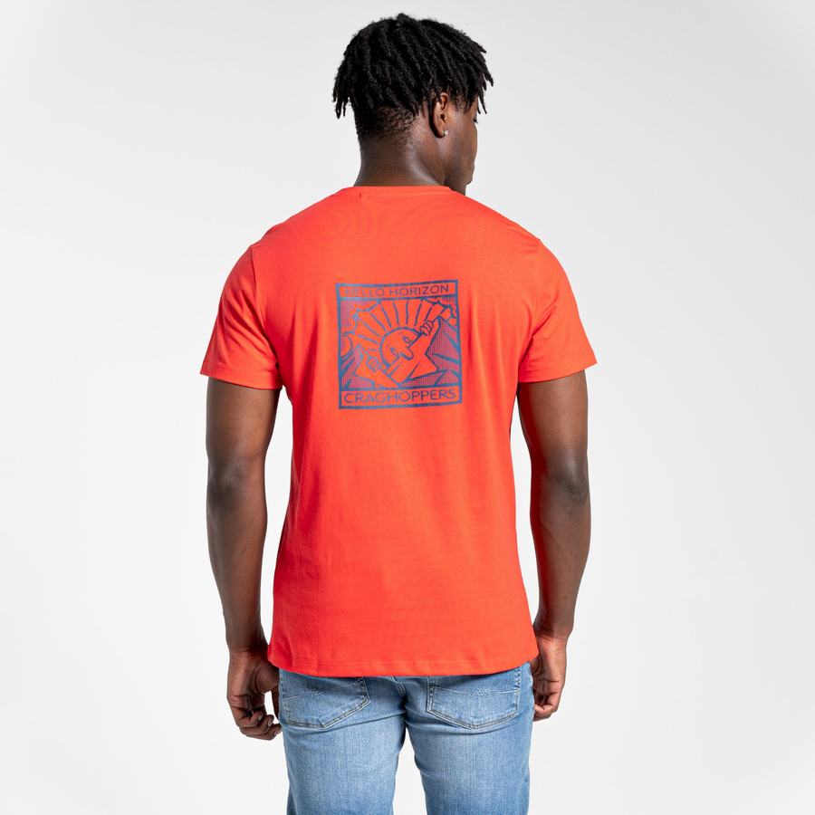 Craghoppers Lugo Kort Sleeved T-shirts Herre Orange Rød | NMF2875DT