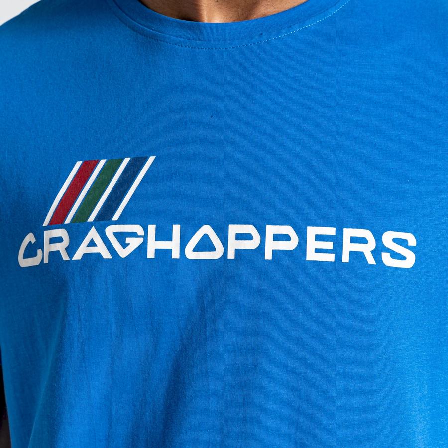 Craghoppers Lugo Kort Sleeved T-shirts Herre Blå | VPT7082AY