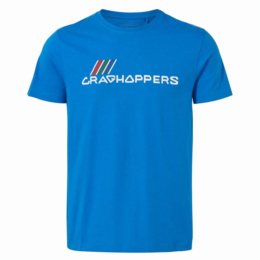 Craghoppers Lugo Kort Sleeved T-shirts Herre Blå | VPT7082AY