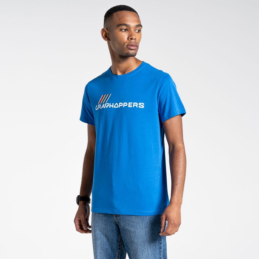 Craghoppers Lugo Kort Sleeved T-shirts Herre Blå | VPT7082AY