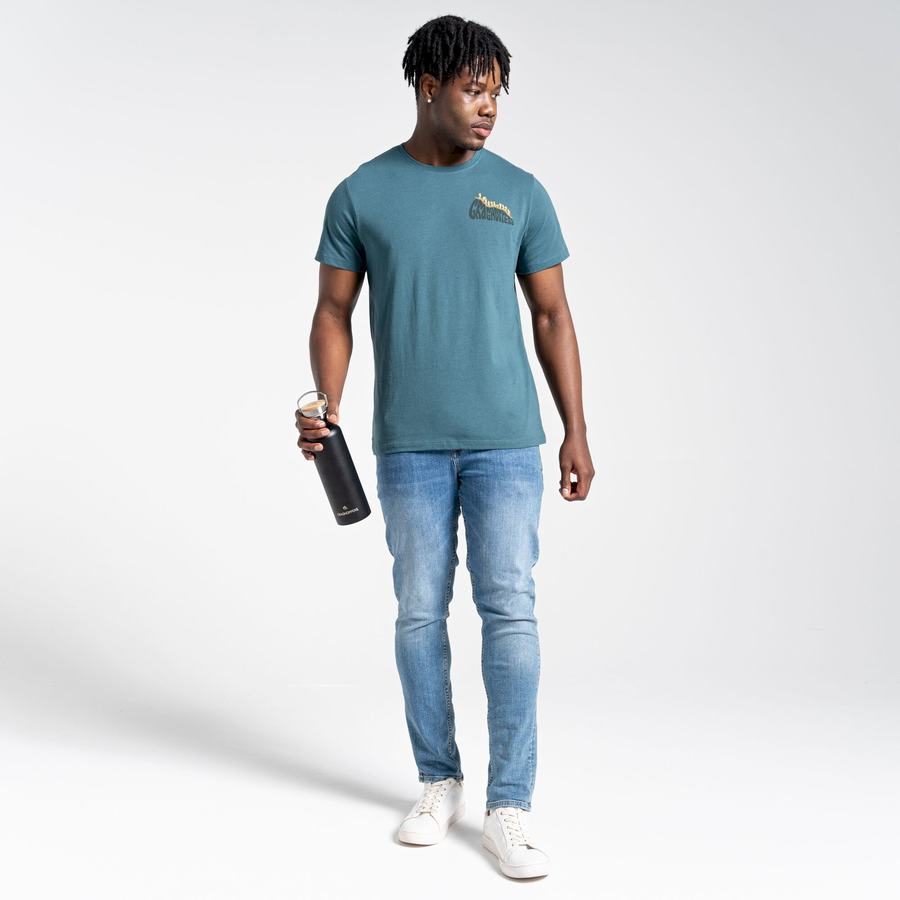 Craghoppers Lugo Kort Sleeved T-shirts Herre Grøn | XNT9631SU