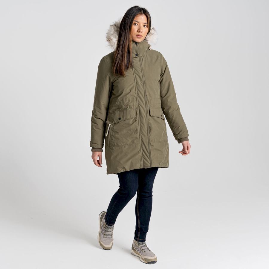 Craghoppers Lundale Insulated Jakker Dame Olivengrøn | MOC8471PX