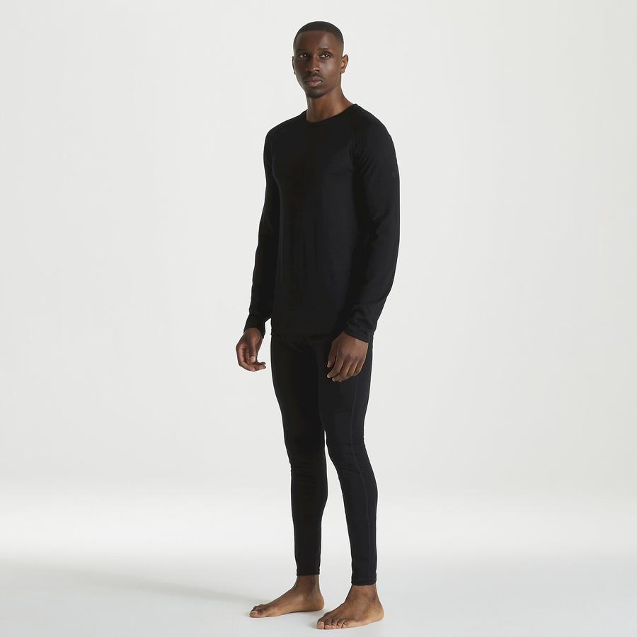 Craghoppers Merino Crew Neck Long Sleeved Baselayer II T-shirts Herre Sort | AVL5655FG