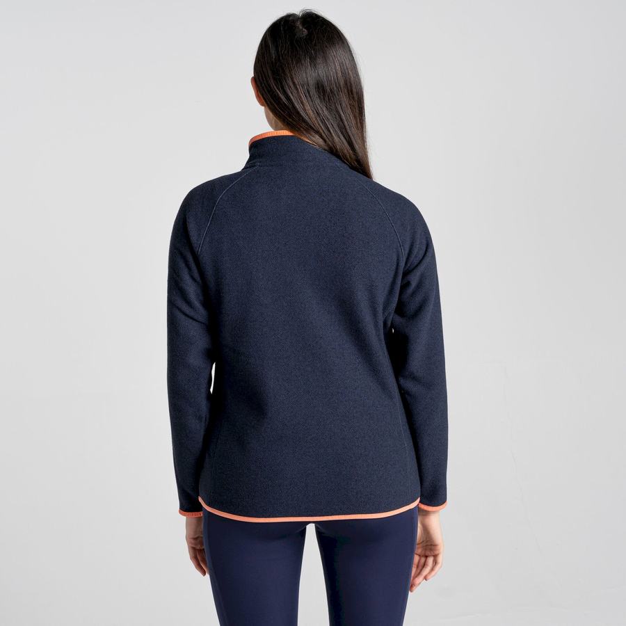 Craghoppers Milia Half Zip Trøjer Dame Blå Mørkeblå | GBZ1653DP