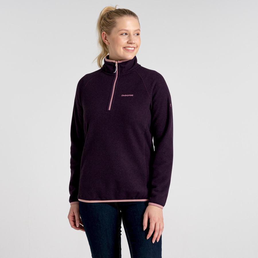 Craghoppers Milia Half Zip Trøjer Dame Dyb Lilla | KJT7916TE