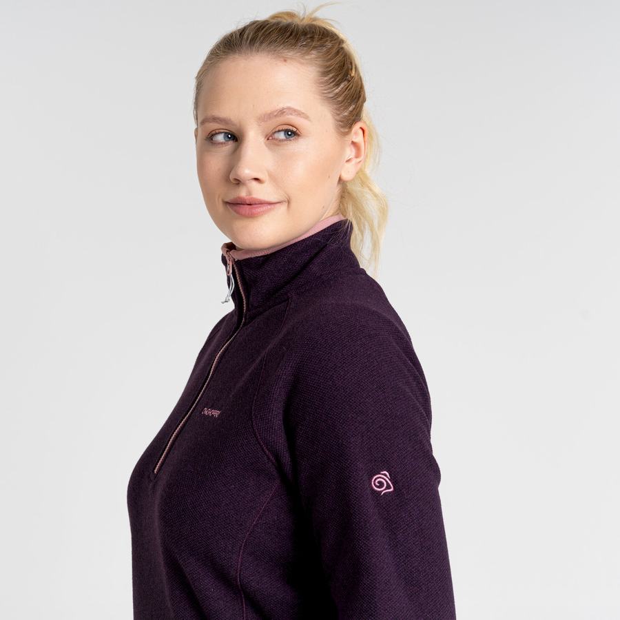 Craghoppers Milia Half Zip Trøjer Dame Dyb Lilla | KJT7916TE