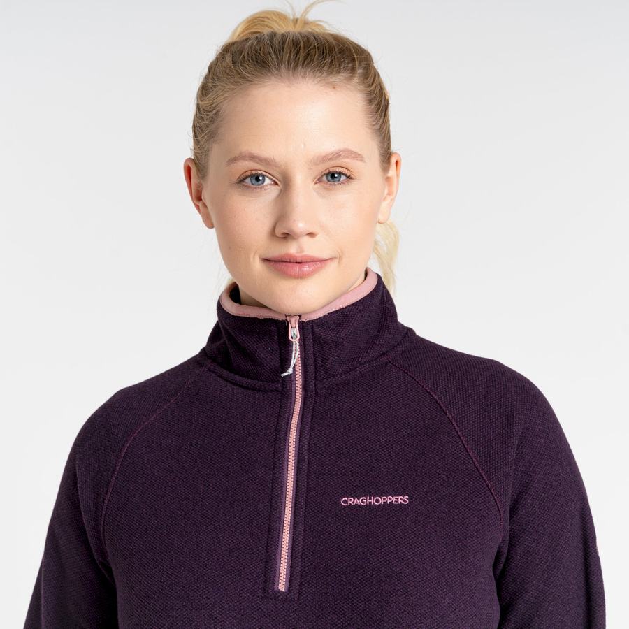 Craghoppers Milia Half Zip Trøjer Dame Dyb Lilla | KJT7916TE