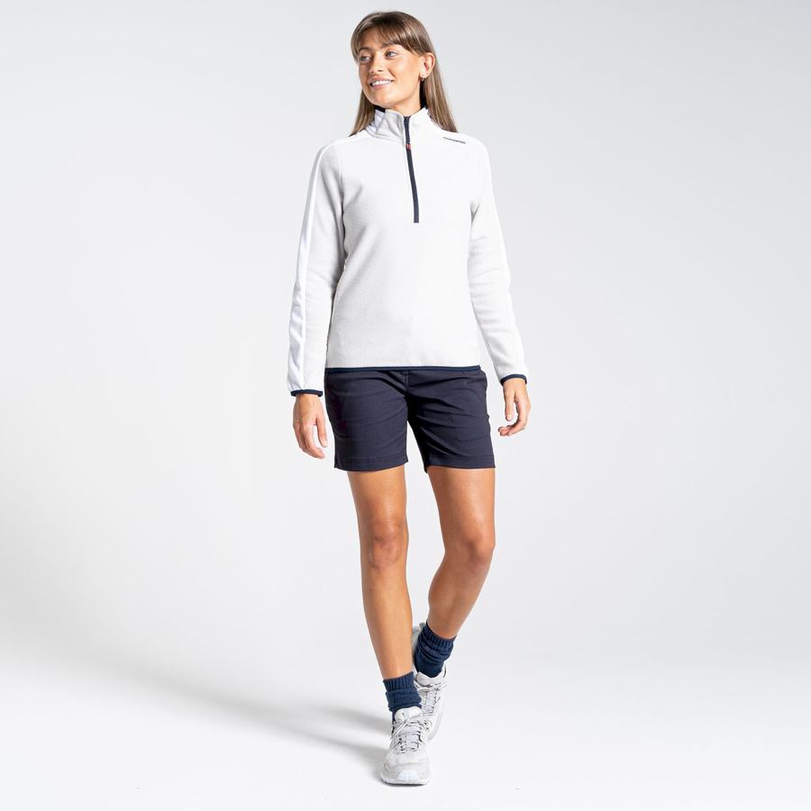 Craghoppers Minerva Half Zip Trøjer Dame Grå Hvide | XRZ6135DZ