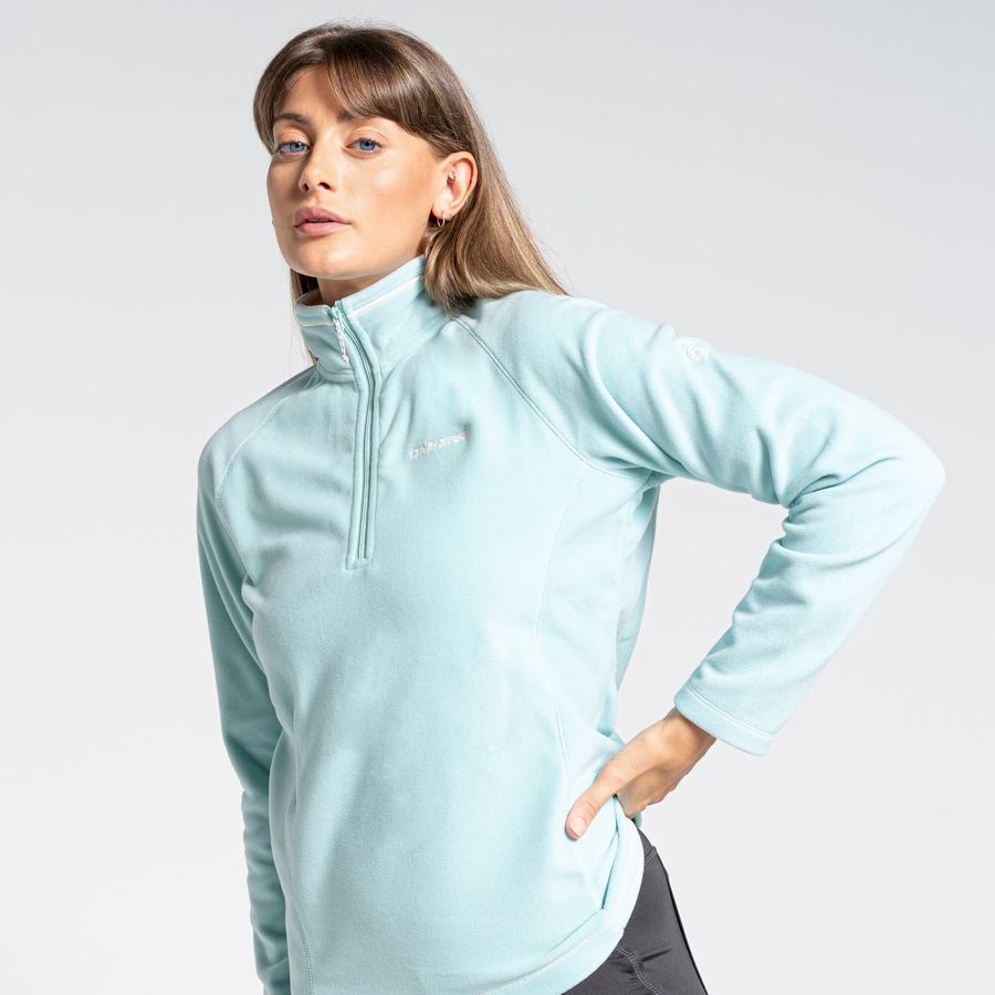 Craghoppers Miska Half Zip Trøjer Dame Grøn | GEN6328CN