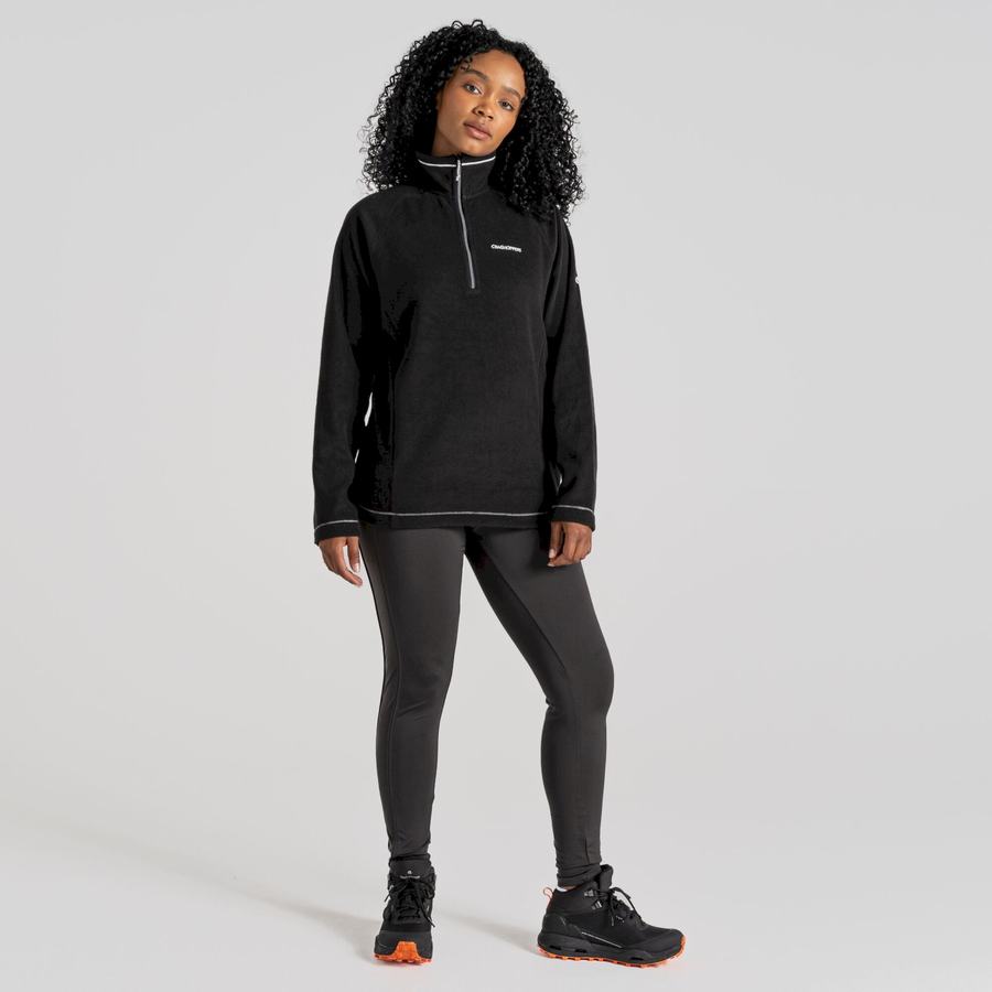 Craghoppers Miska Half Zip Trøjer Dame Sort | JVS5863AU