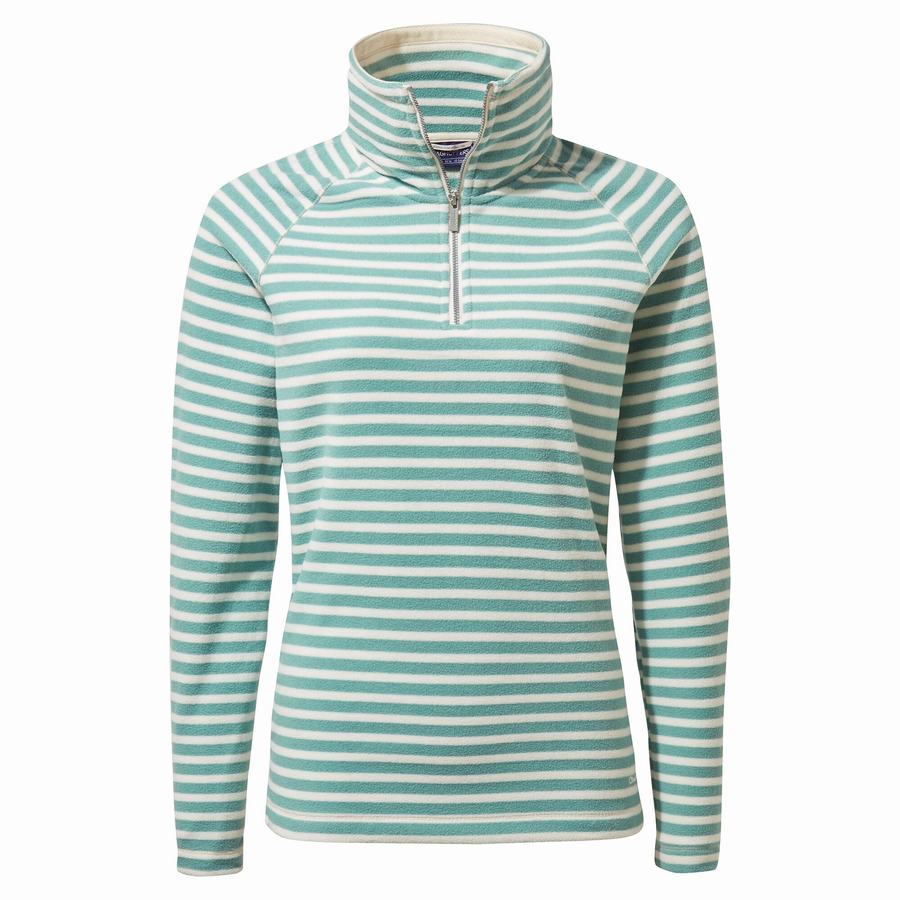 Craghoppers Natalia Half Zip Trøjer Dame Striber | DFP681XX