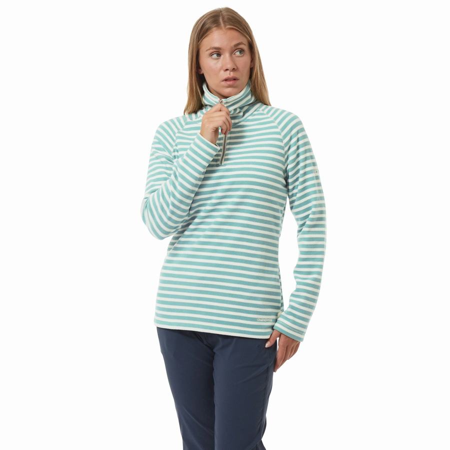 Craghoppers Natalia Half Zip Trøjer Dame Striber | DFP681XX