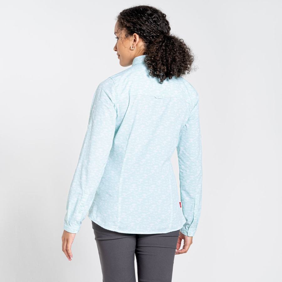 Craghoppers NosiLife Callo Long Sleeved Skjorter Dame Grøn | RSN3116PC