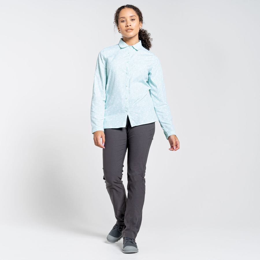 Craghoppers NosiLife Callo Long Sleeved Skjorter Dame Grøn | RSN3116PC