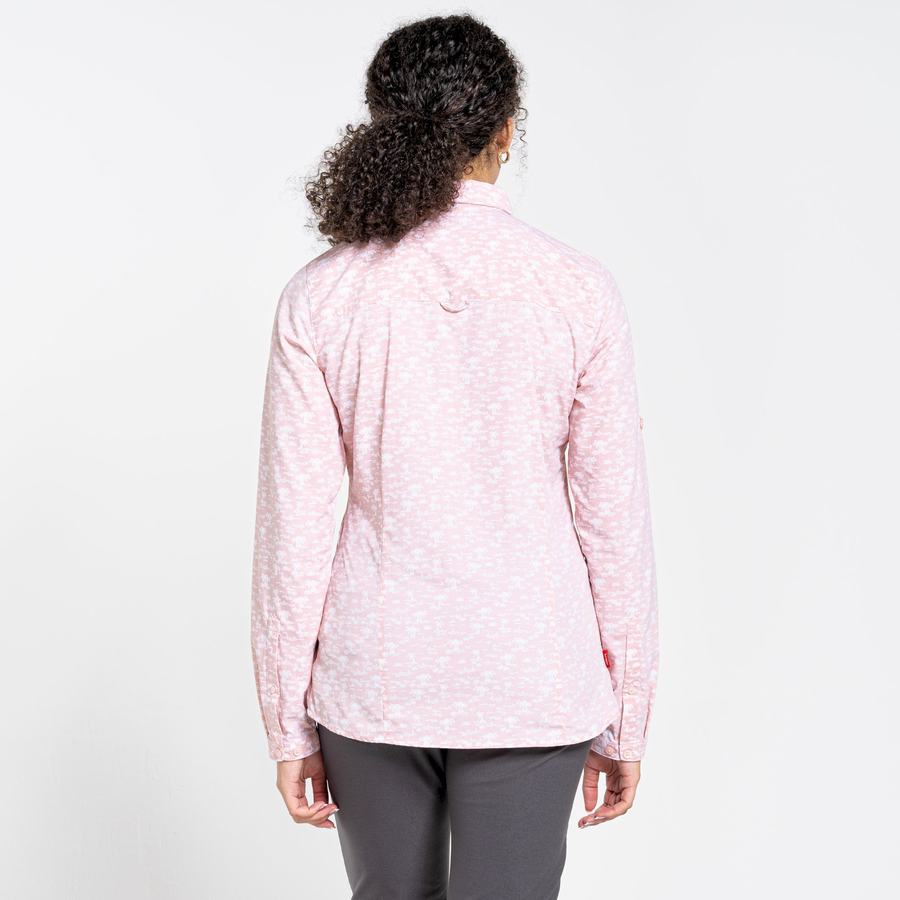 Craghoppers NosiLife Callo Long Sleeved Skjorter Dame Lyserød | YRP9536EZ