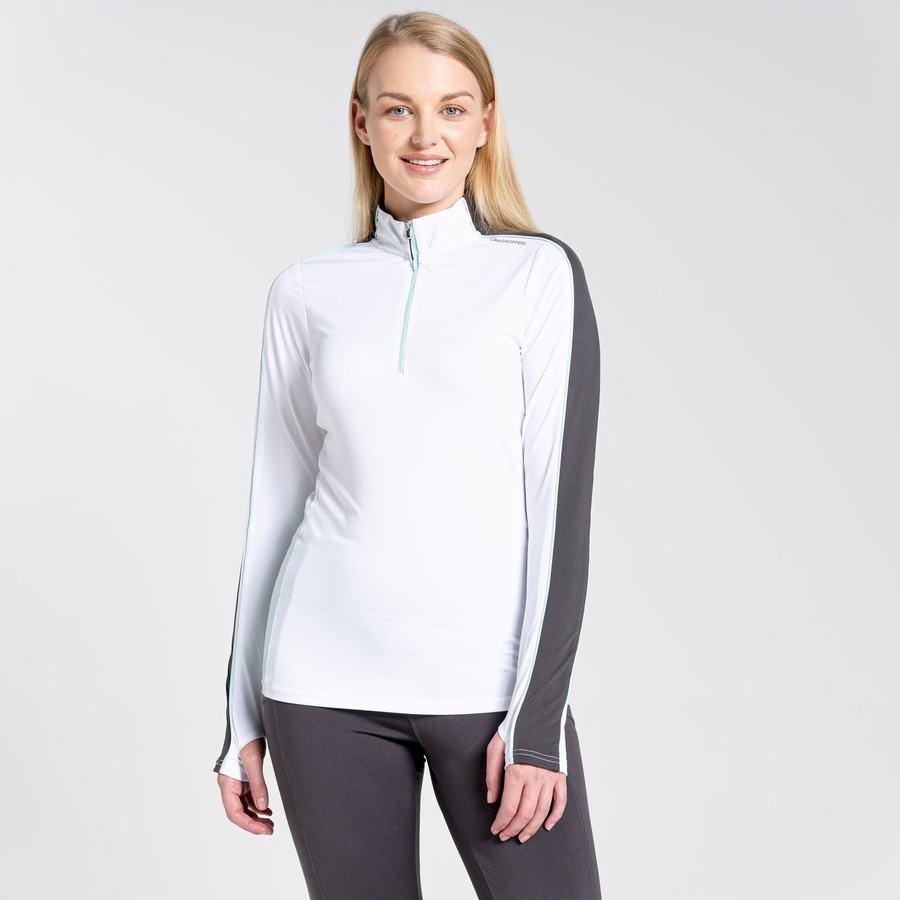 Craghoppers NosiLife Marcella Long Sleeved T-shirts Dame Hvide | UWH8933KJ