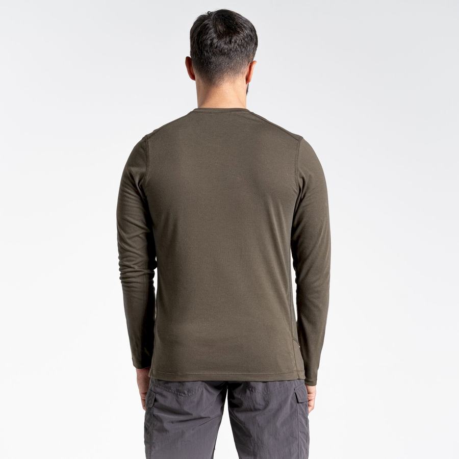 Craghoppers NosiLife Talen Long Sleeved T-shirts Herre Grøn | CZR9437JU