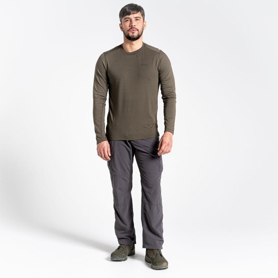 Craghoppers NosiLife Talen Long Sleeved T-shirts Herre Grøn | CZR9437JU