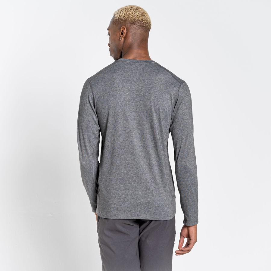 Craghoppers NosiLife Talen Long Sleeved T-shirts Herre Sort | GCG4443RR