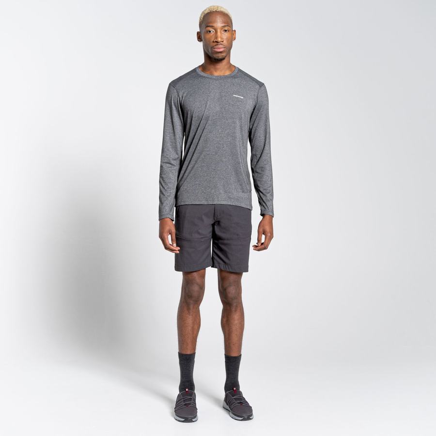 Craghoppers NosiLife Talen Long Sleeved T-shirts Herre Sort | GCG4443RR