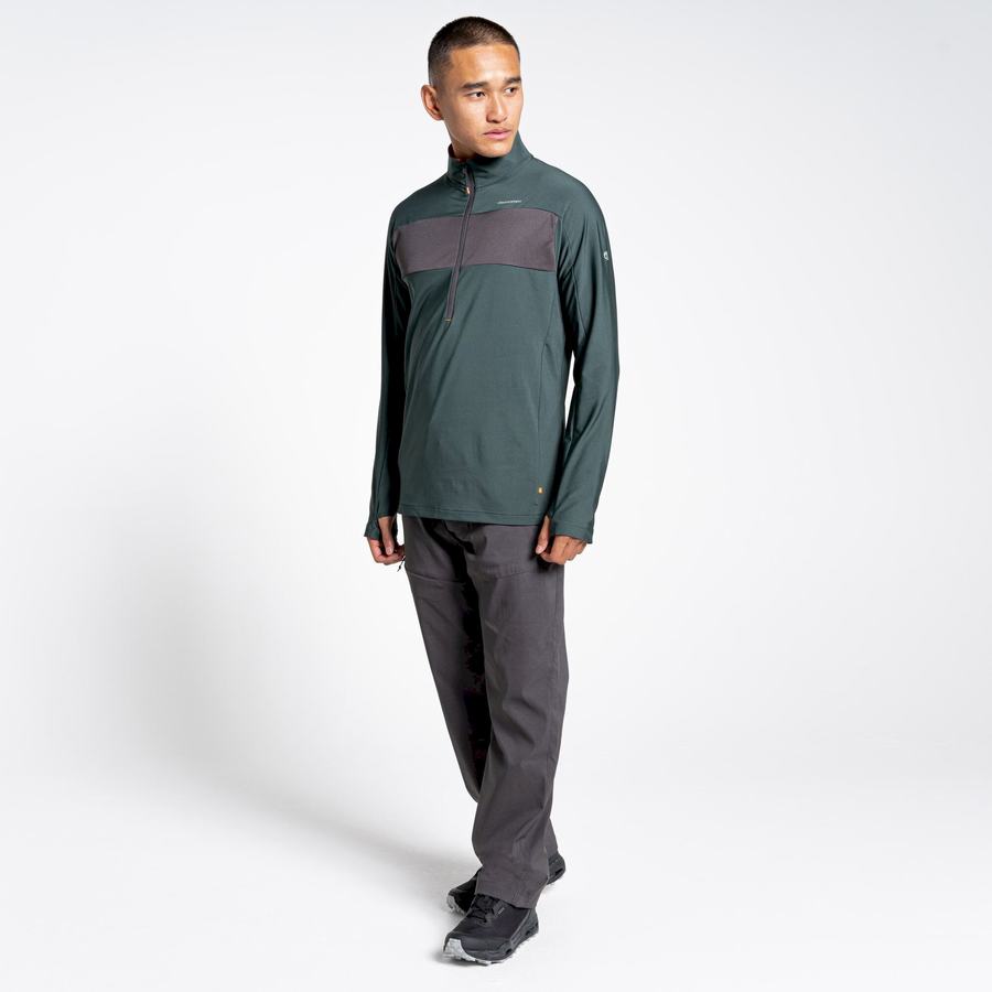 Craghoppers NosiLife Valens Half Zip Top T-shirts Herre Grøn | ZSW2844TZ