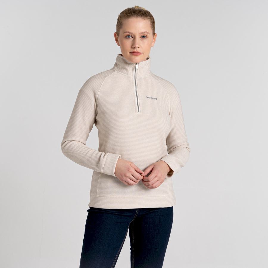 Craghoppers Pharah Half Zip Trøjer Dame Hvide | IOA1277GC