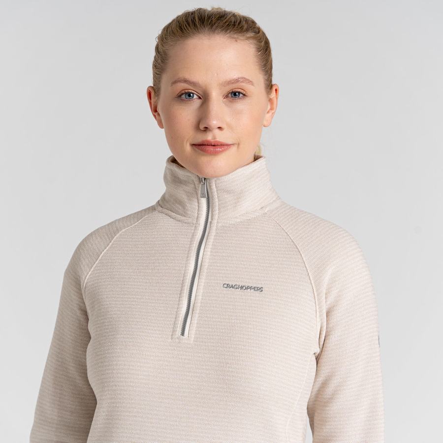 Craghoppers Pharah Half Zip Trøjer Dame Hvide | IOA1277GC