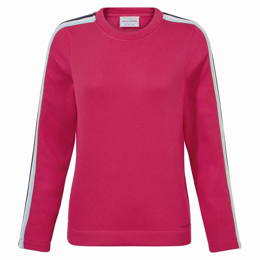 Craghoppers Pinalla Crew Neck Sweatshirts Dame Lilla Blomster | LRQ687EM