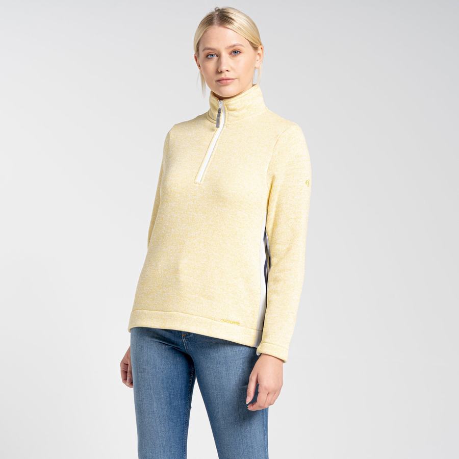 Craghoppers Pinalla Half Zip Trøjer Dame Gul | IVF4276VX