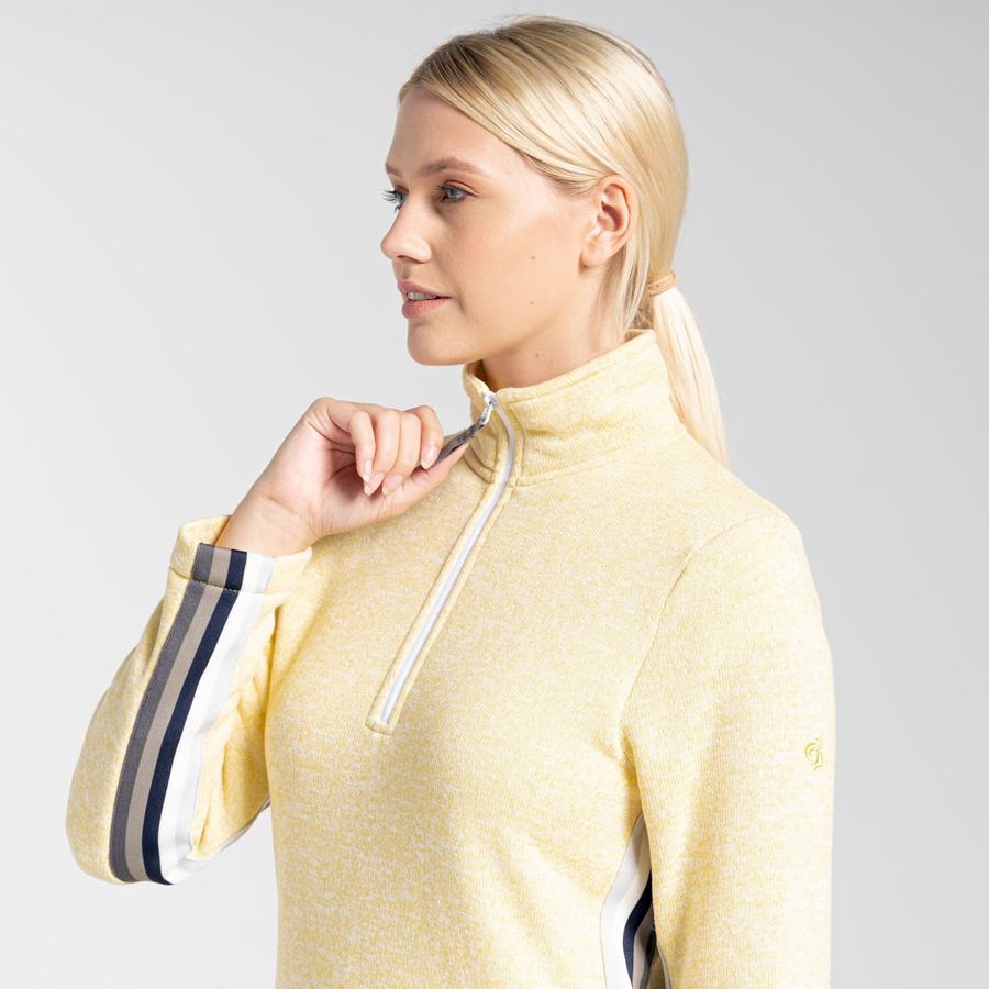 Craghoppers Pinalla Half Zip Trøjer Dame Gul | IVF4276VX