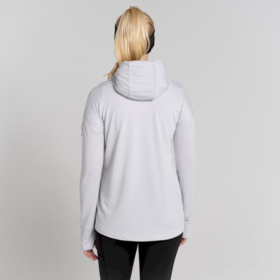 Craghoppers Serrow Hætte Long Sleeved T-shirts Dame Sølv | MKY1445FF