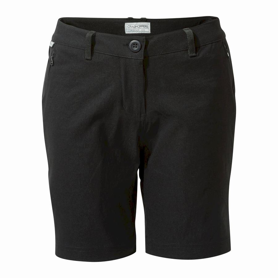 Craghoppers Stretch Kiwi Pro III Shorts Dame Sort | WMX6525QC