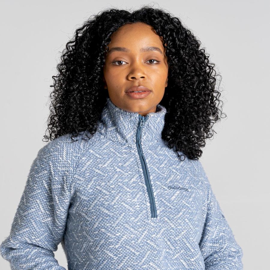 Craghoppers Talladale Half Zip Trøjer Dame Blå | NOA2683HV