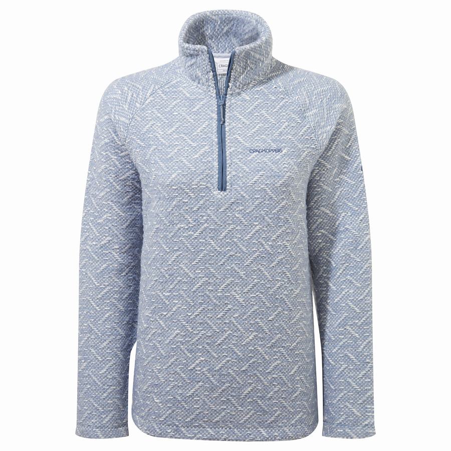 Craghoppers Talladale Half Zip Trøjer Dame Blå | NOA2683HV