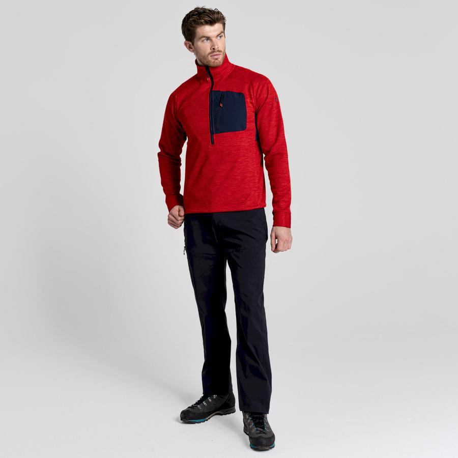 Craghoppers Tarbert Half Zip Trøjer Herre Rød | OKN563CM