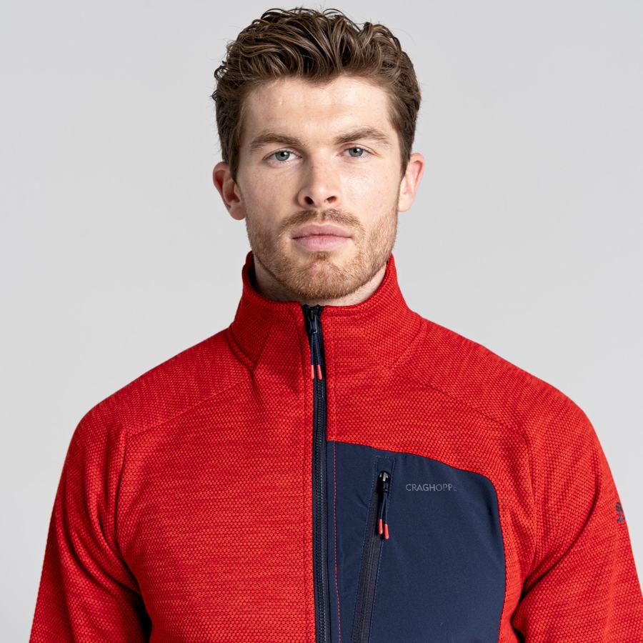 Craghoppers Tarbert Half Zip Trøjer Herre Rød | OKN563CM